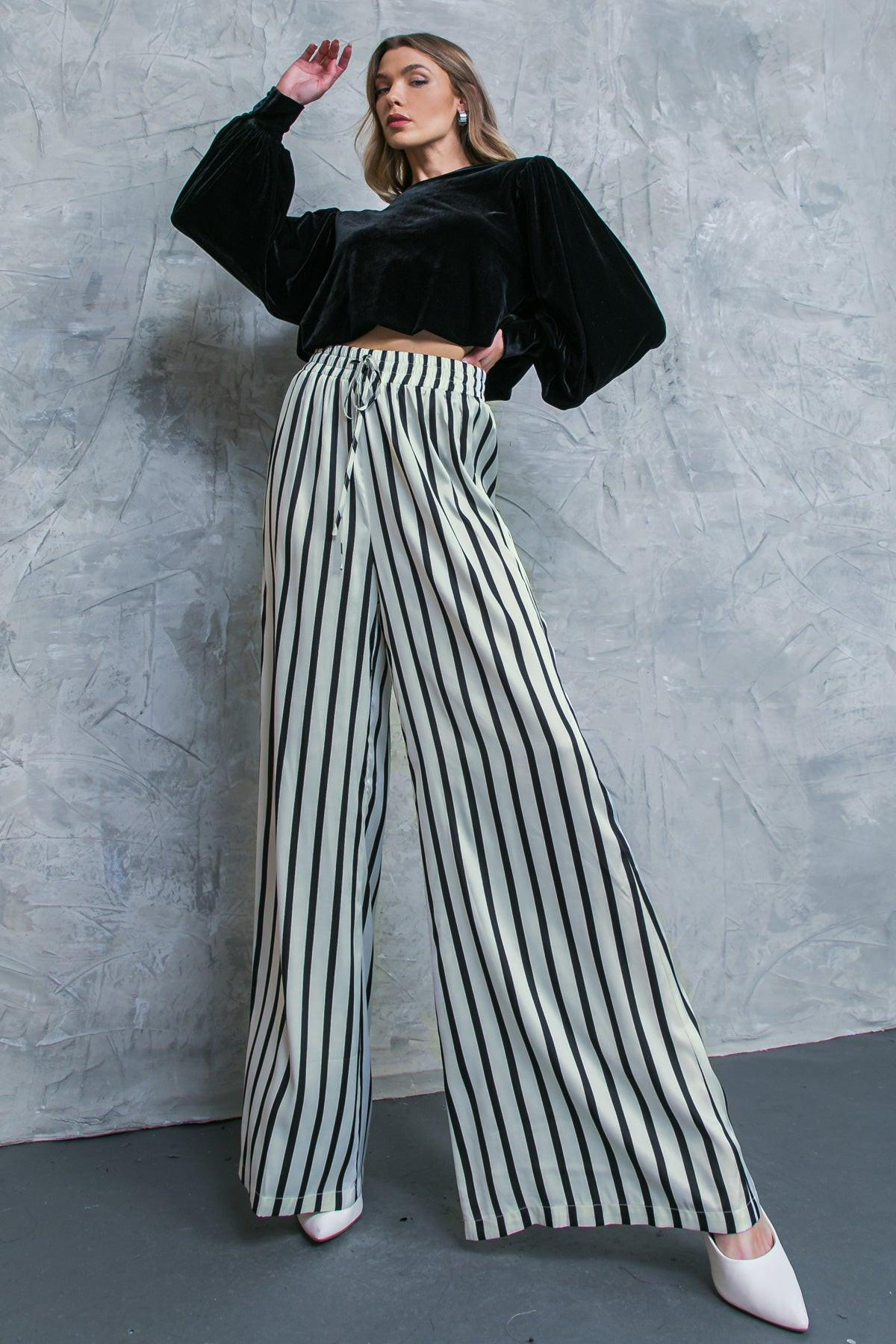 NOTHING TO REGRET SATIN PANTS.