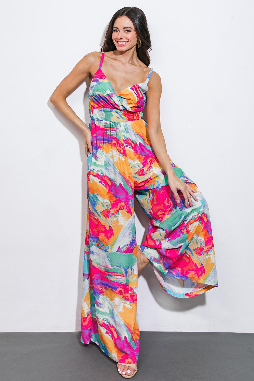 WANDERING AROUND WOVEN JUMPSUIT.