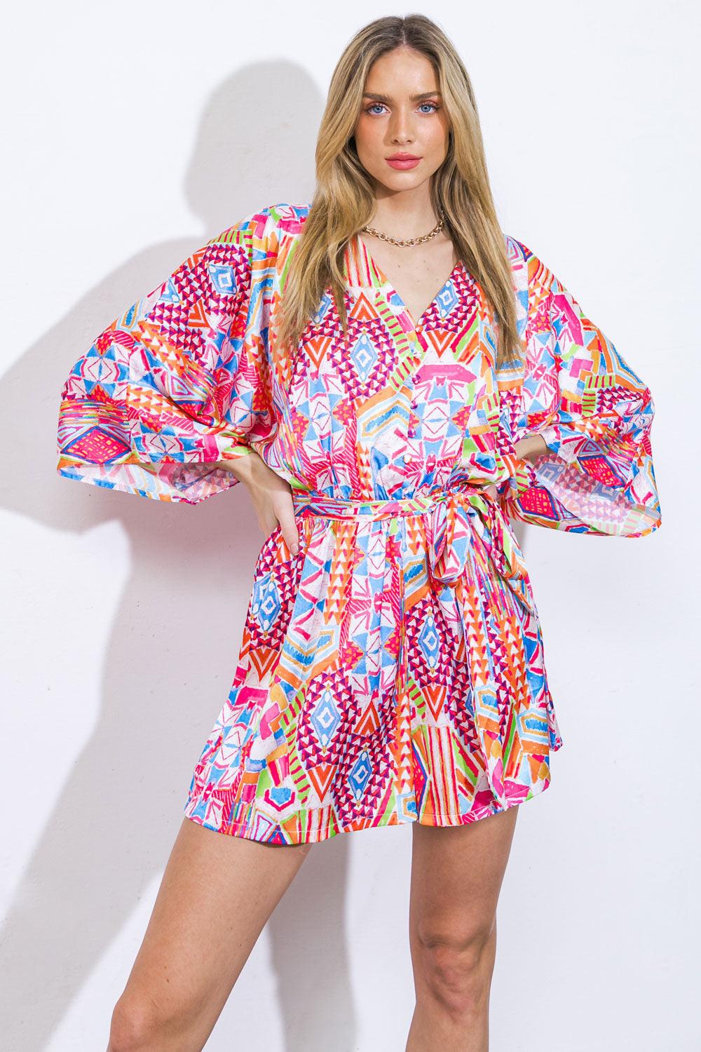 IN THE LEAVES WOVEN ROMPER.