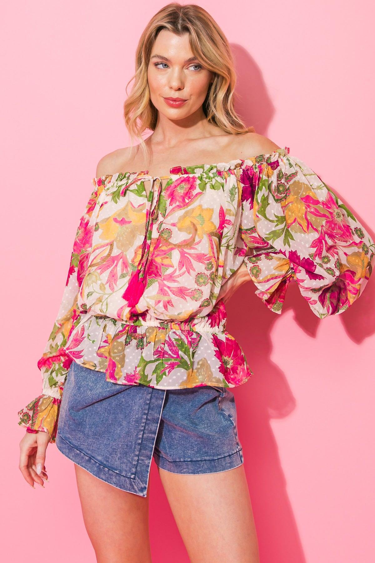 SWEETEST ESCAPE WOVEN TOP.