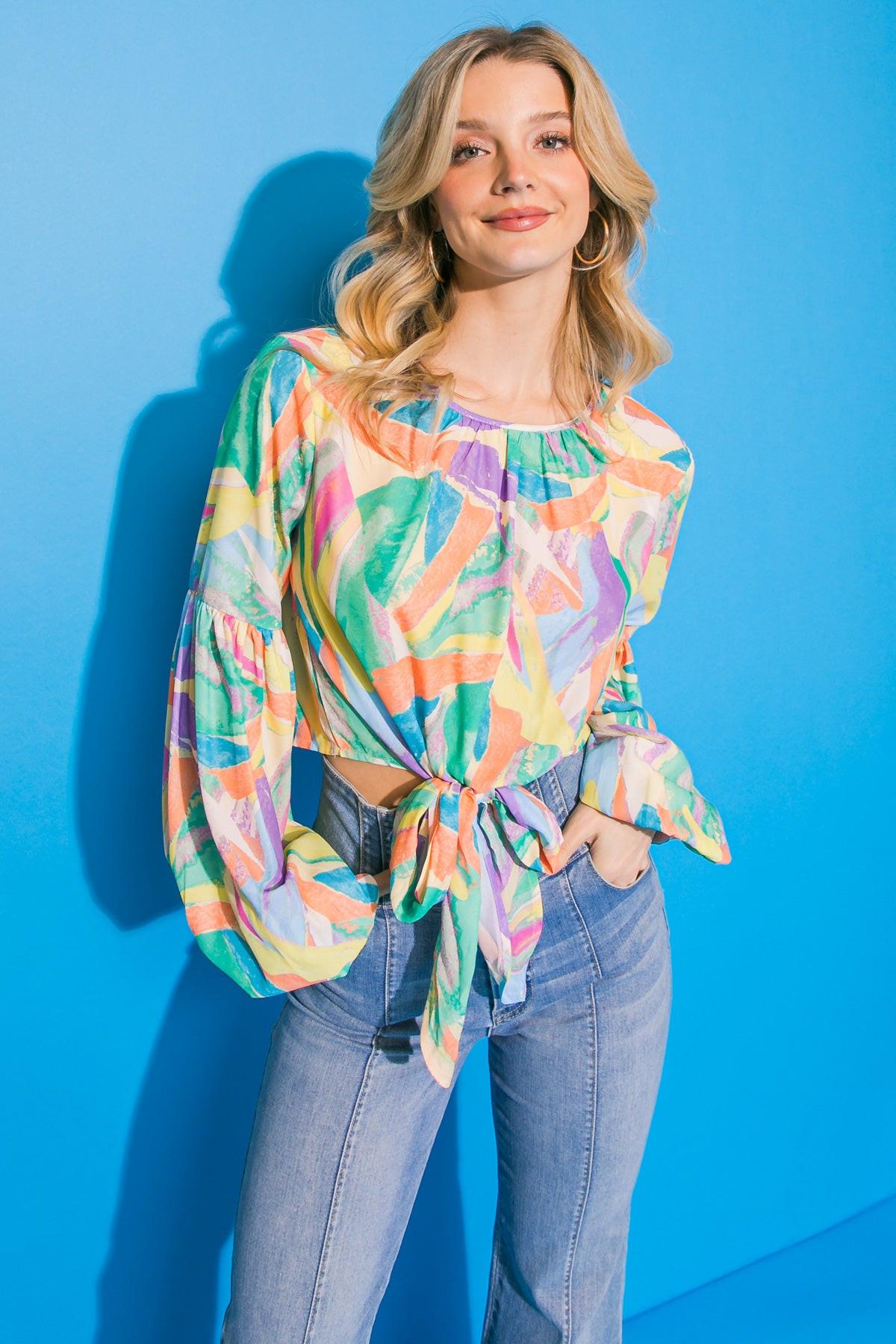 SIGHT SET ON TONIGHT WOVEN TOP - Flying Tomato - TOPS - Flying Tomato