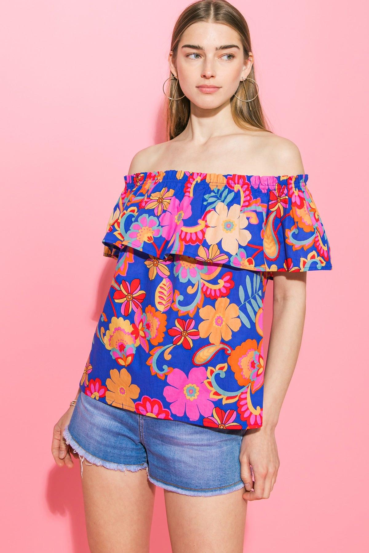 BELIEVE IN DESTINY POPLIN TOP.