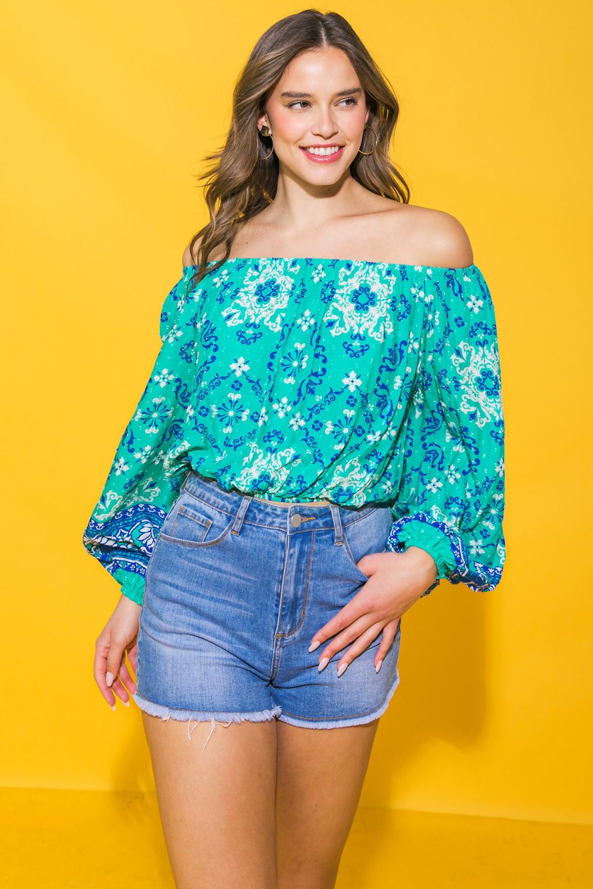 SEND MY LOVE WOVEN TOP.