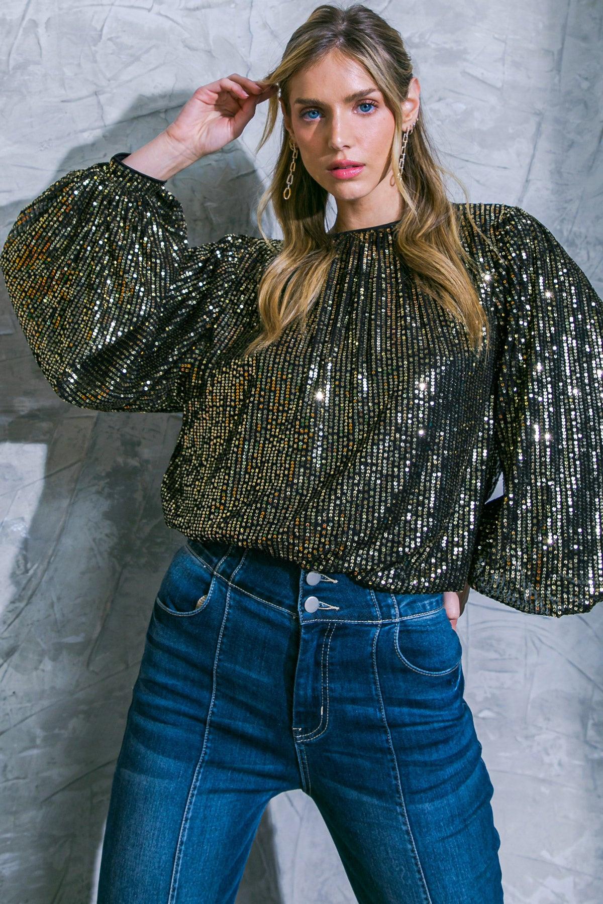 HOPE YOU REMEMBER SEQUIN TOP.