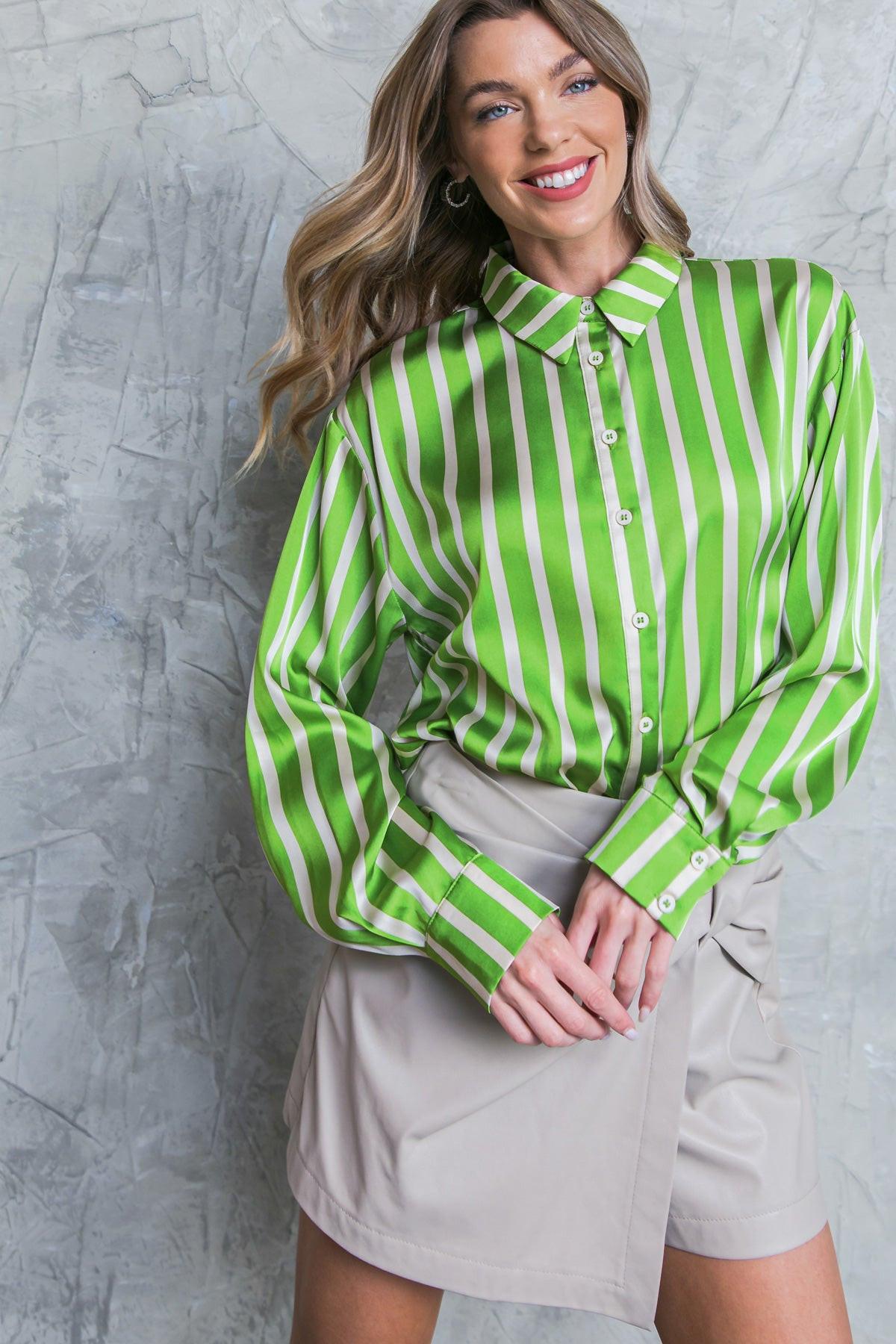 NOTHING TO REGRET SATIN WOVEN TOP.