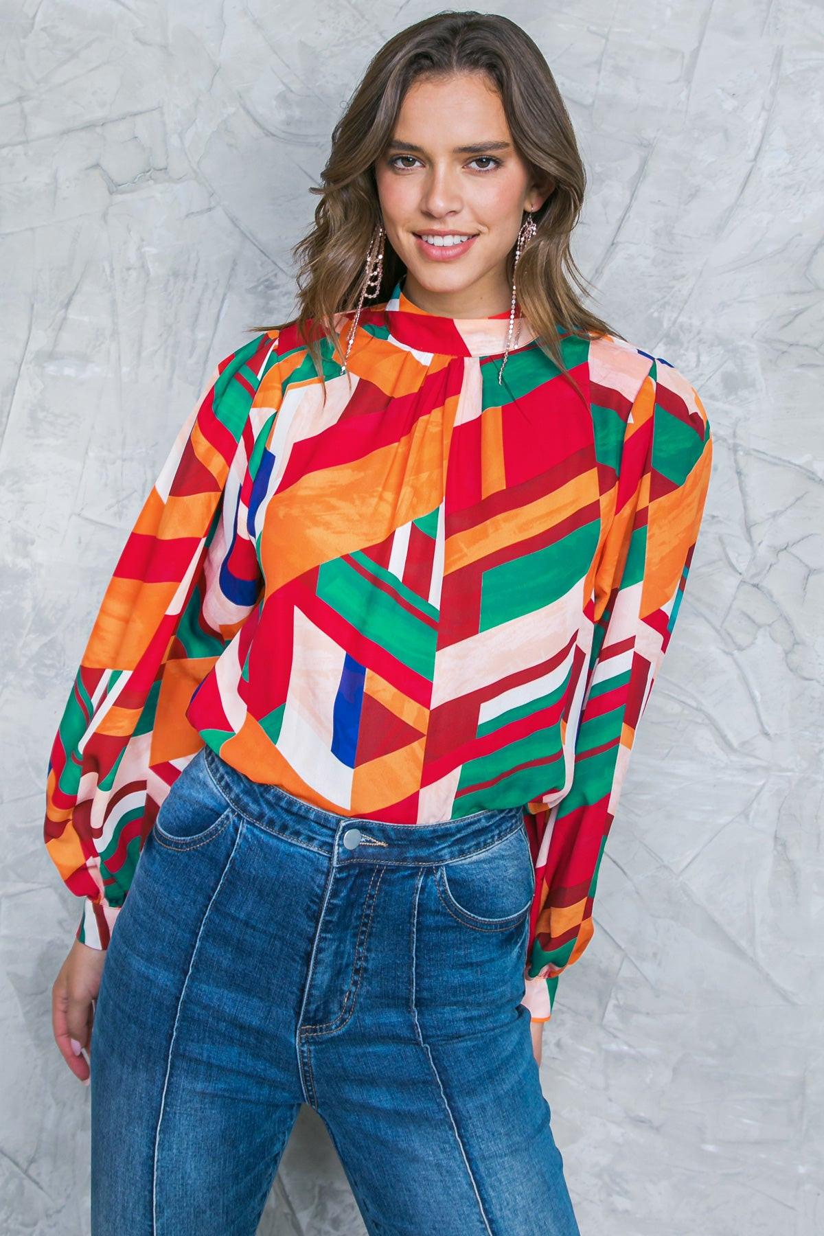 LIGHT UP MY LIFE WOVEN TOP.