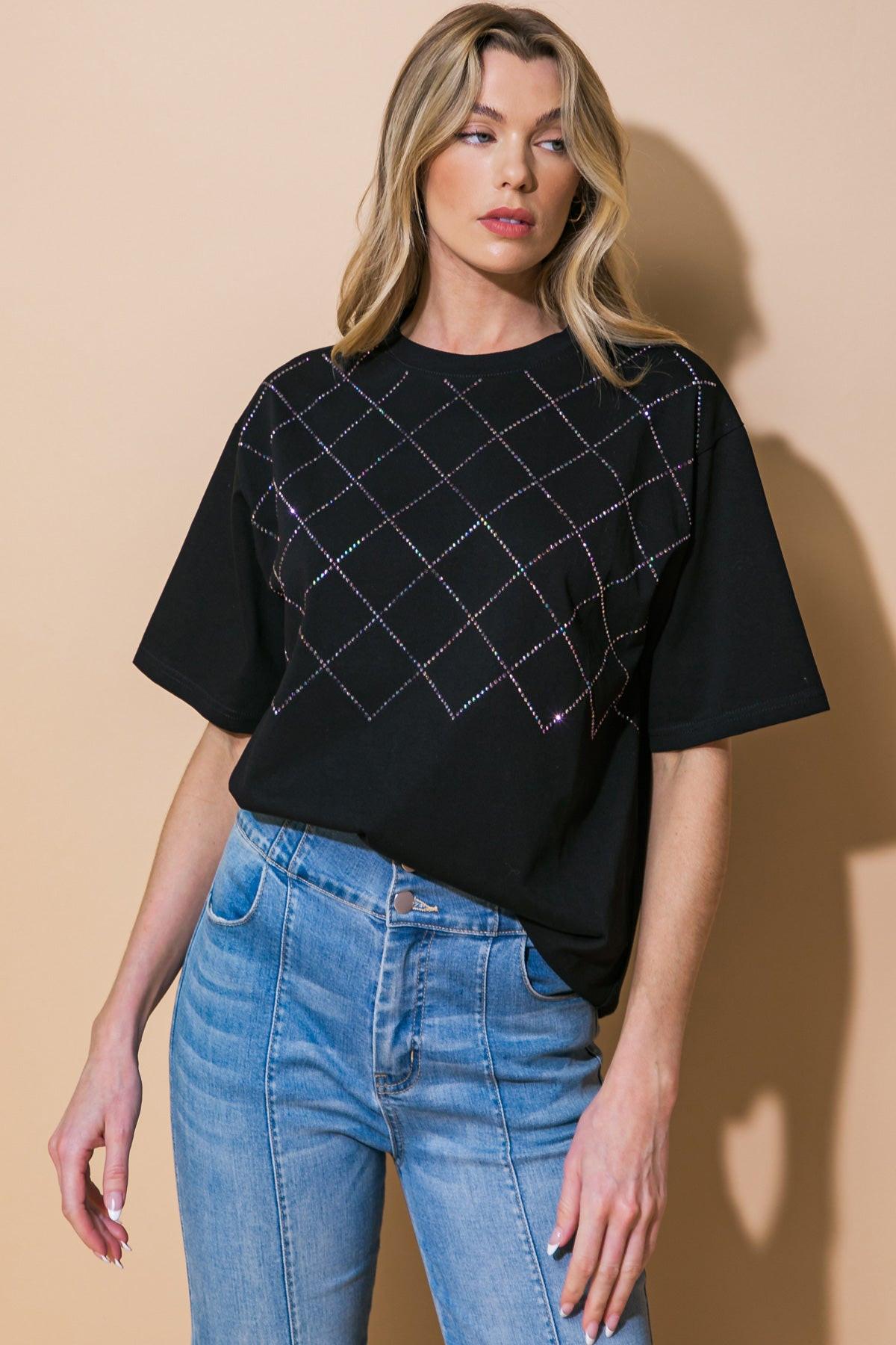 PRETTY PERCEPTION KNIT TOP.