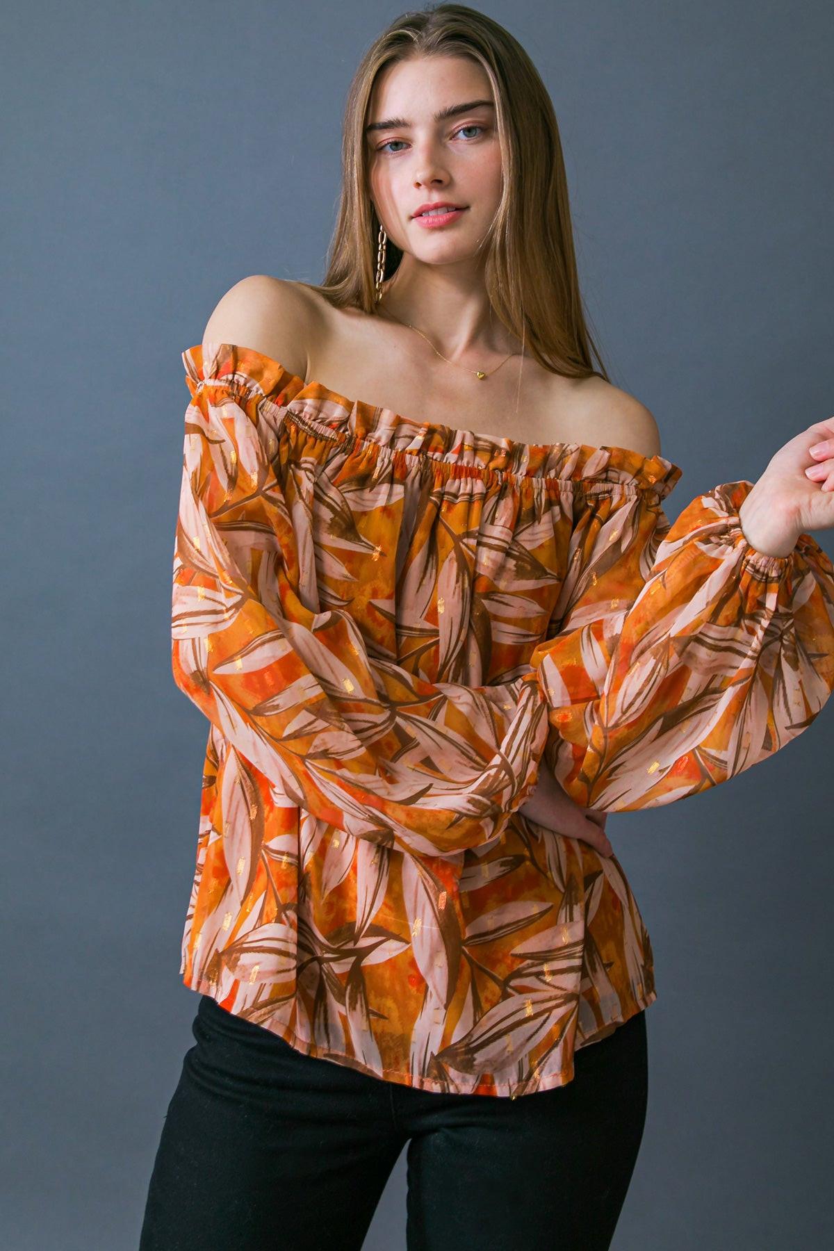 MAKE ME BELIEVE WOVEN TOP.
