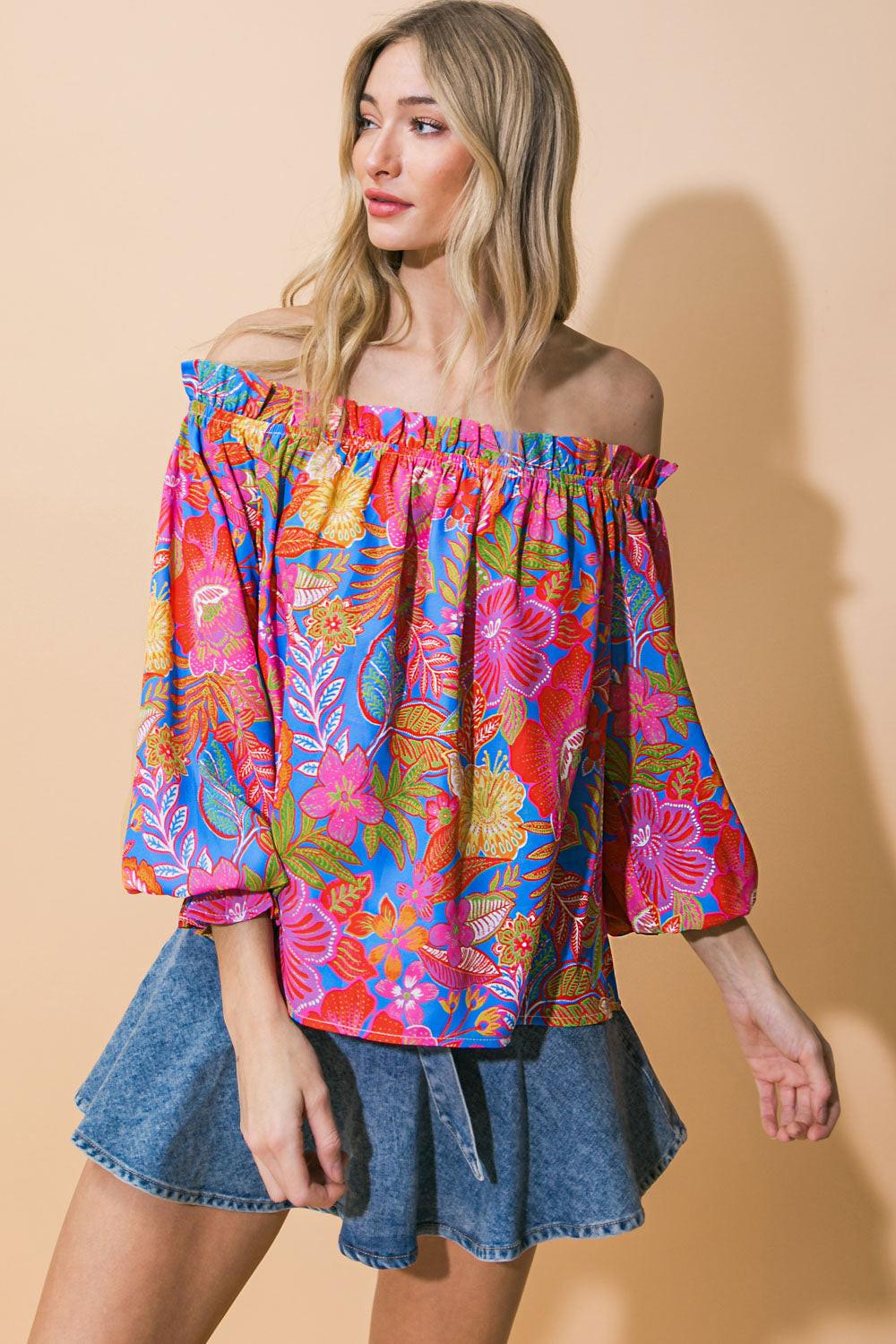 JUST WHAT I NEEDED WOVEN TOP.