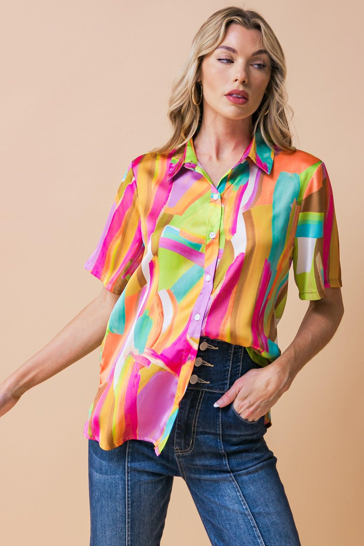 ELEVATED OPTION WOVEN TOP.