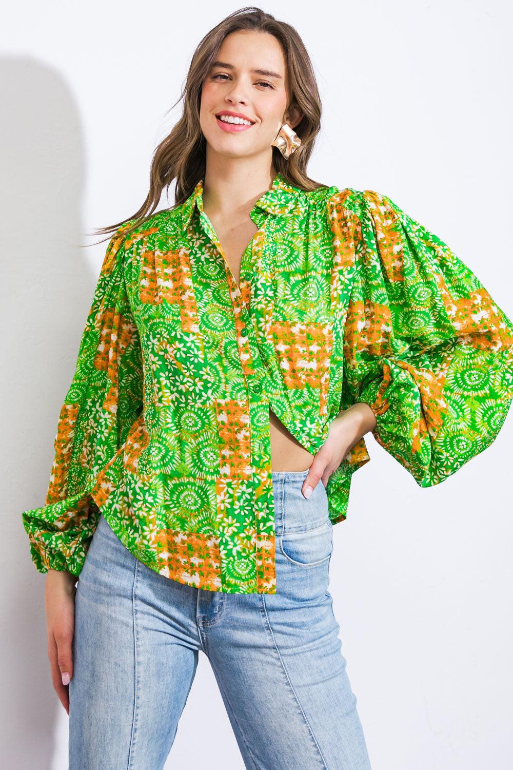 ALL OF MY LOVE WOVEN TOP.