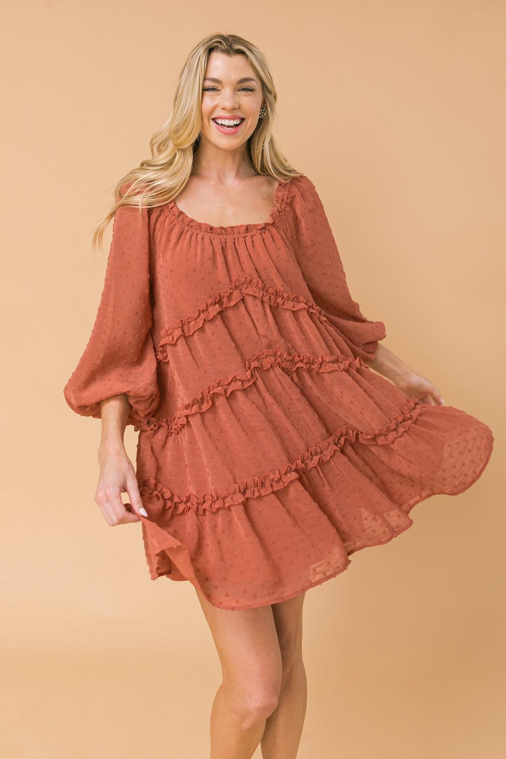 FROM MY PERSPECTIVE WOVEN MINI DRESS.