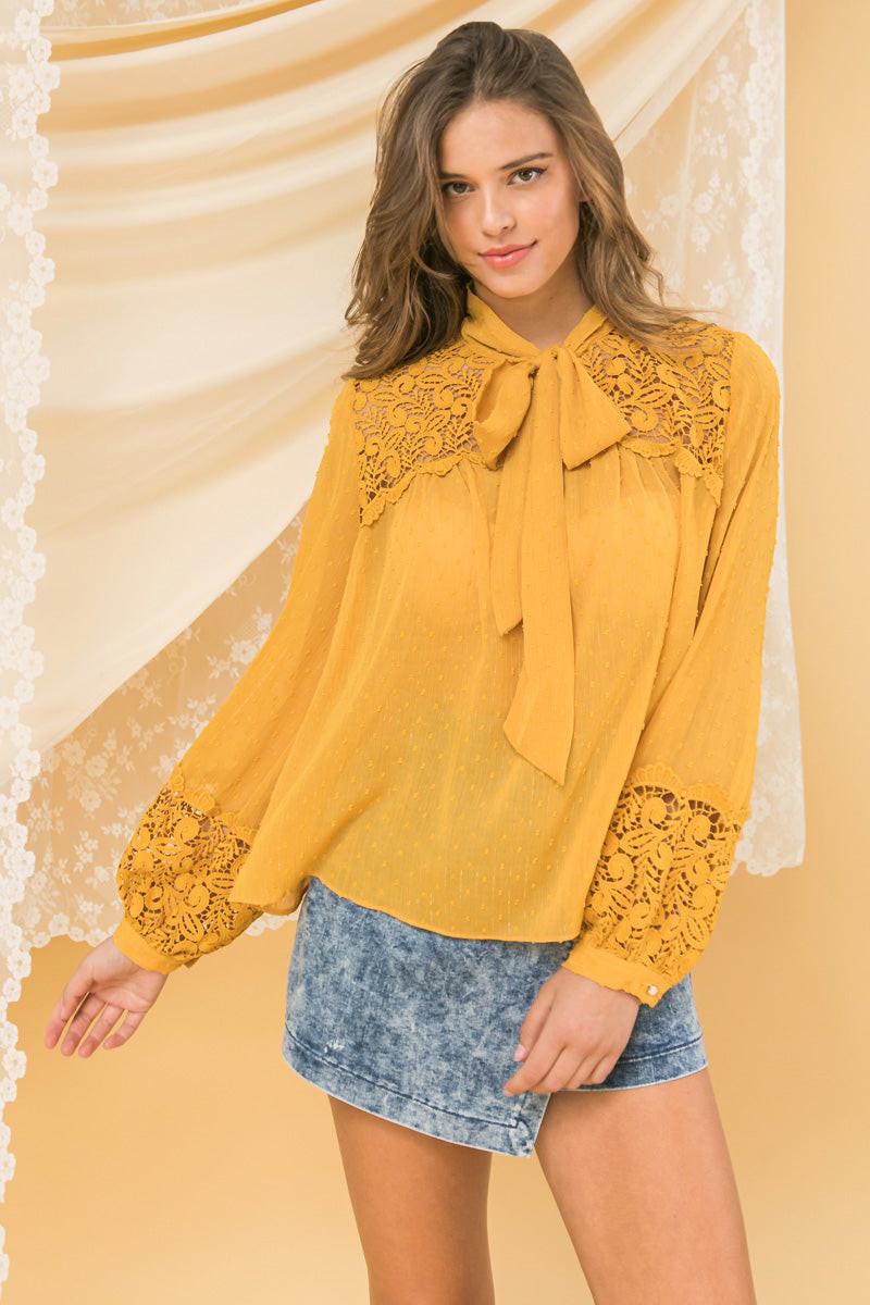 STAY AHEAD PEASANT TOP.