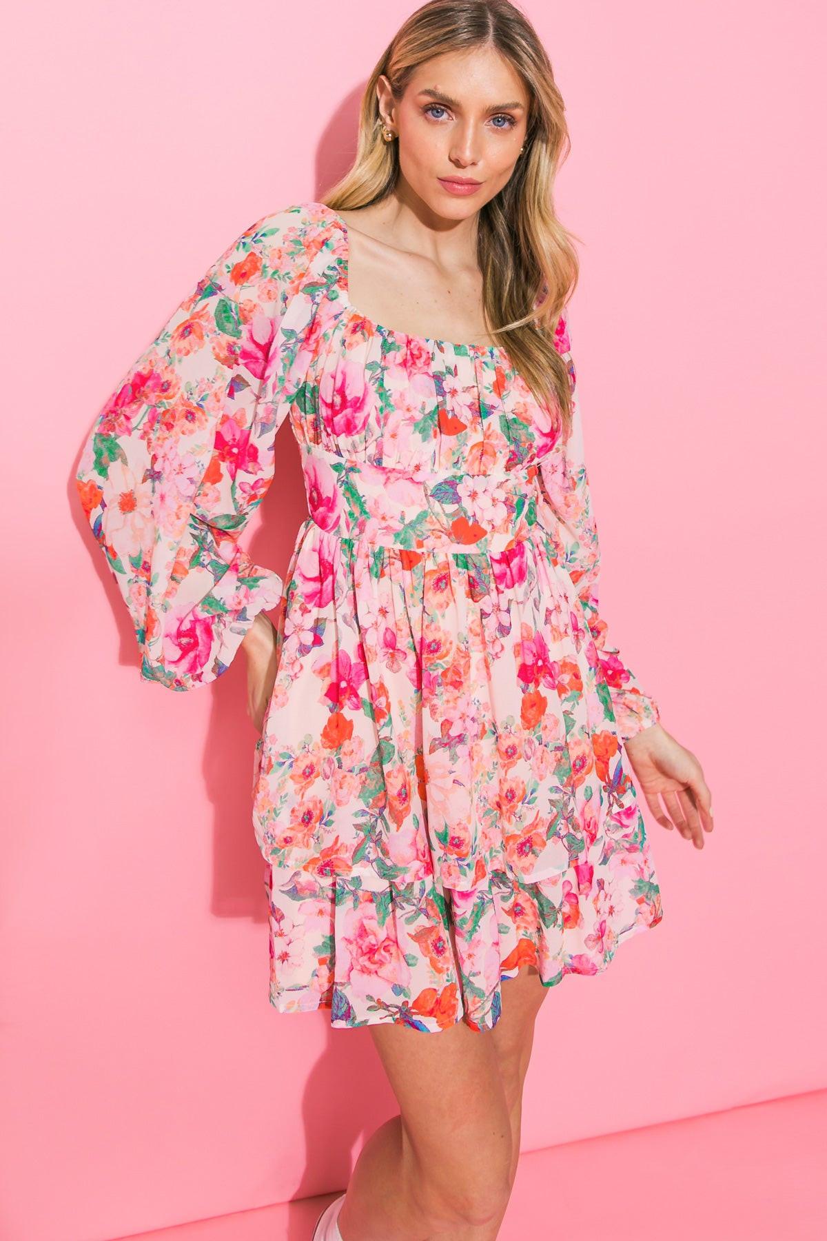 LOVE ME TONIGHT WOVEN MINI DRESS.