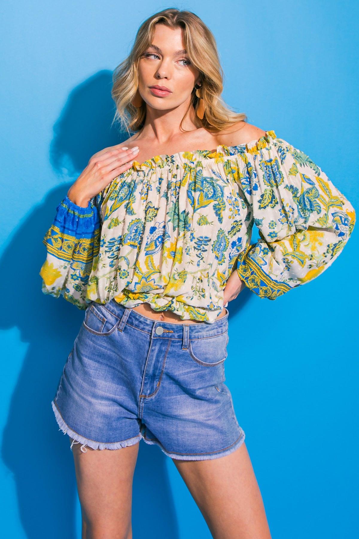 ISLAND FEVER WOVEN TOP.