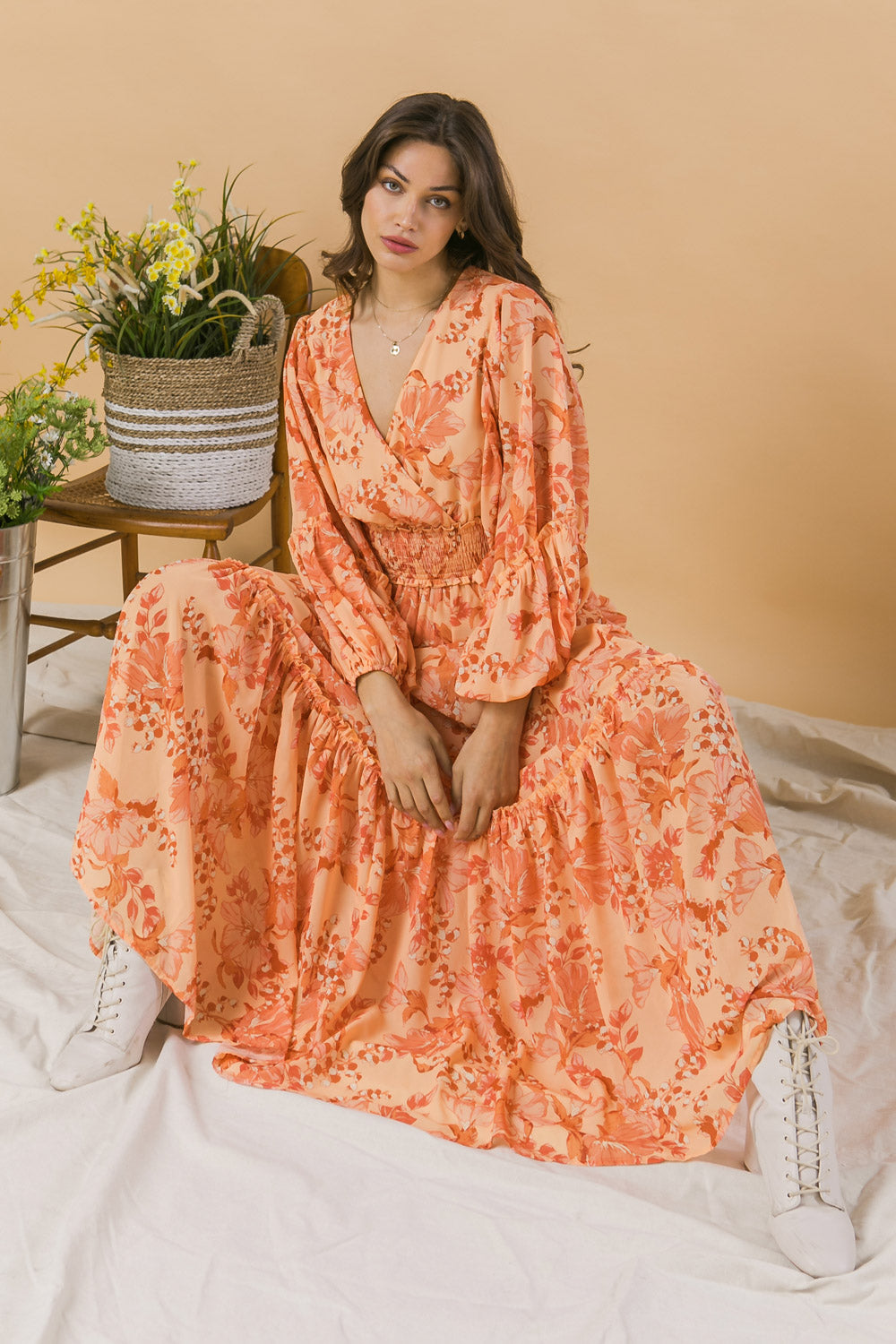 SWEET FOR SPRING HI-LO MAXI DRESS