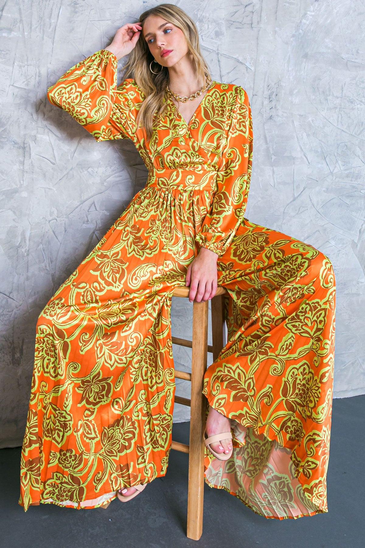 BLUSHING WITH BRILLIANCE SATIN JUMPSUIT.