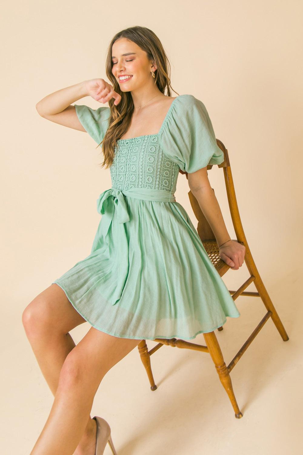 BEAUTIFUL LIES WOVEN MINI DRESS.