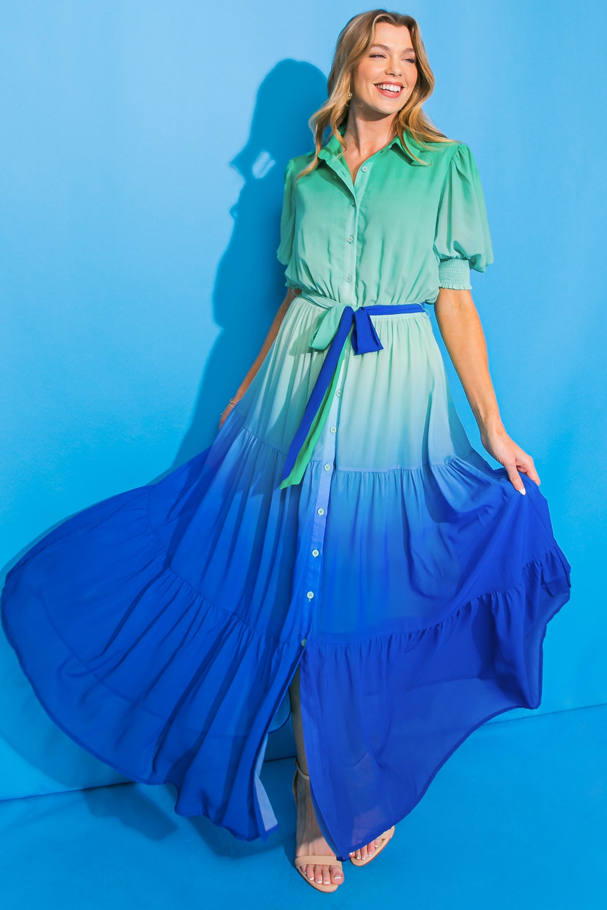 MADE YOU LOOK ONE WOVEN MIDI DRESS