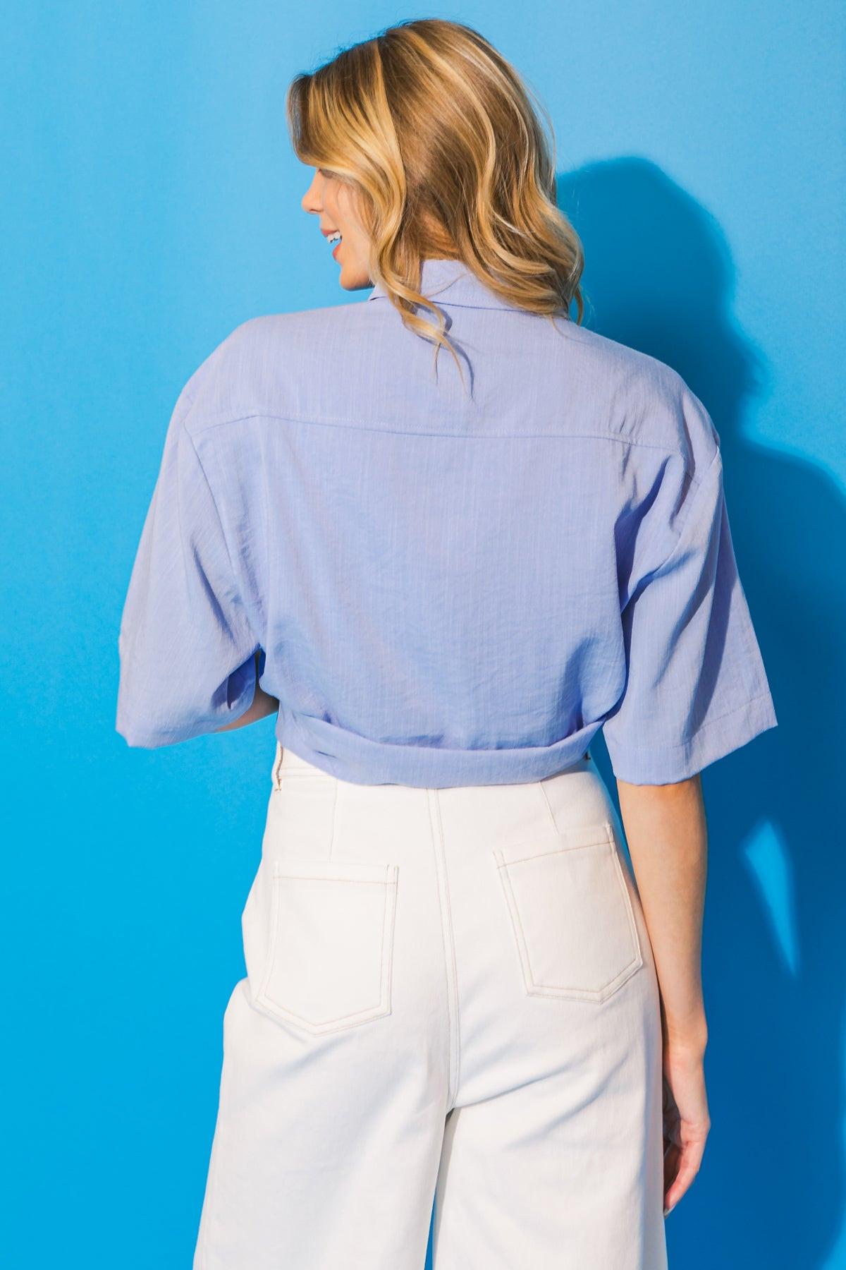 MADE YOU LOOK BOTTON DOWN SHIRT - Flying Tomato - TOPS - Flying Tomato