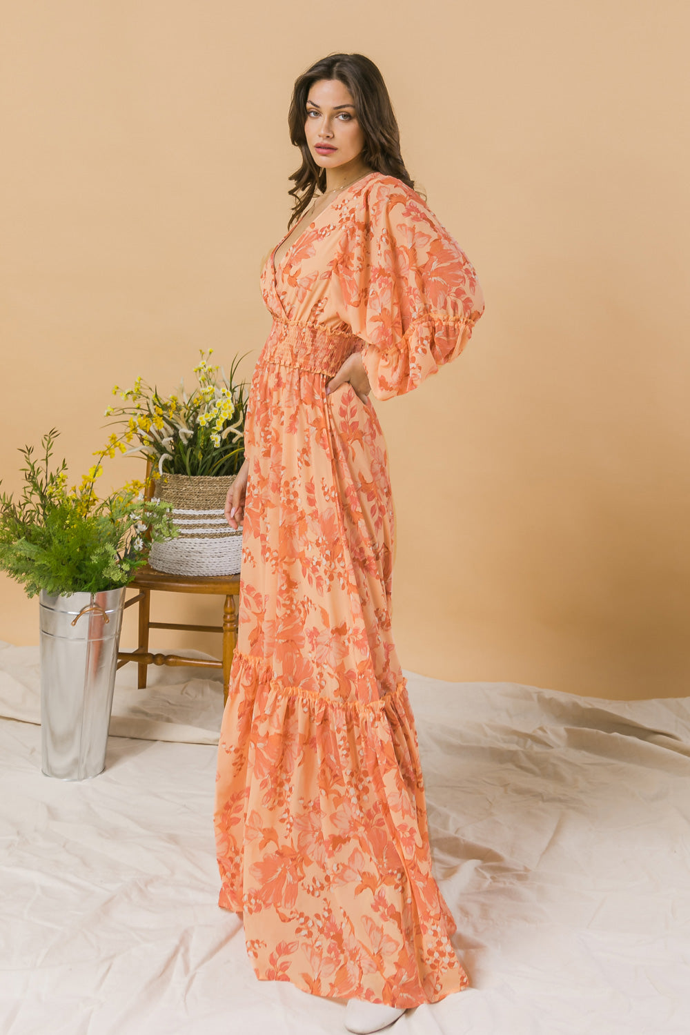 SWEET FOR SPRING HI-LO MAXI DRESS