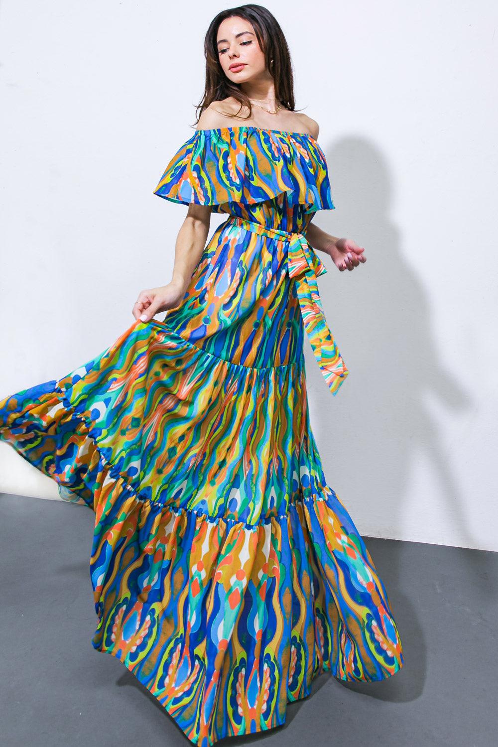 DARE TO BE YOU WOVEN MAXI DRESS.
