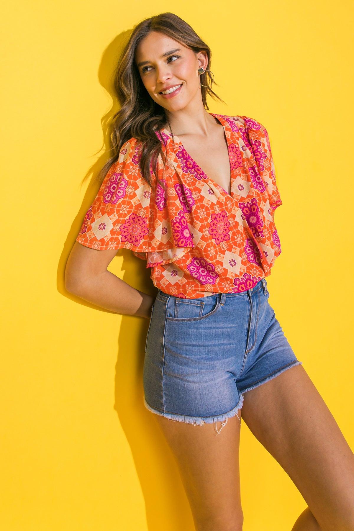 MADE FOR THE OCCASION WOVEN BODYSUIT - Flying Tomato - TOPS - Flying Tomato