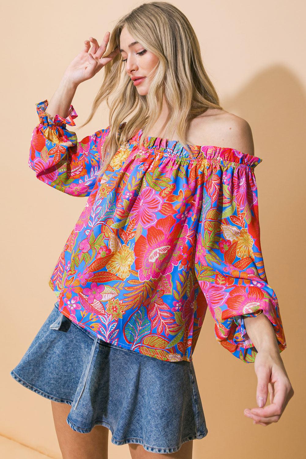 JUST WHAT I NEEDED WOVEN TOP.