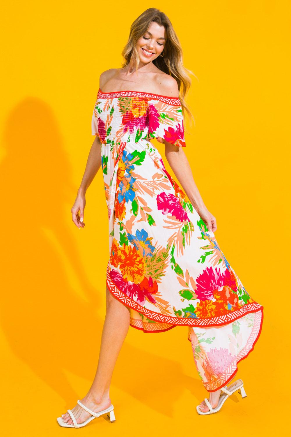 WHAT I LIKE ABOUT YOU FLORAL MIDI DRESS.