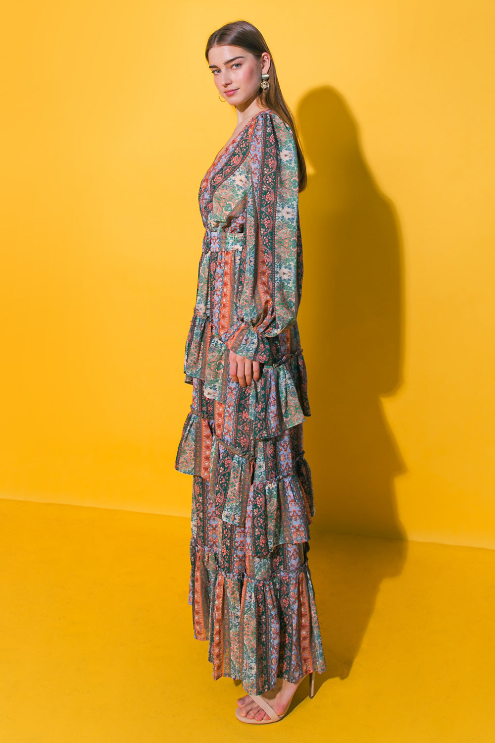 WORK OF ART WOVEN MAXI DRESS