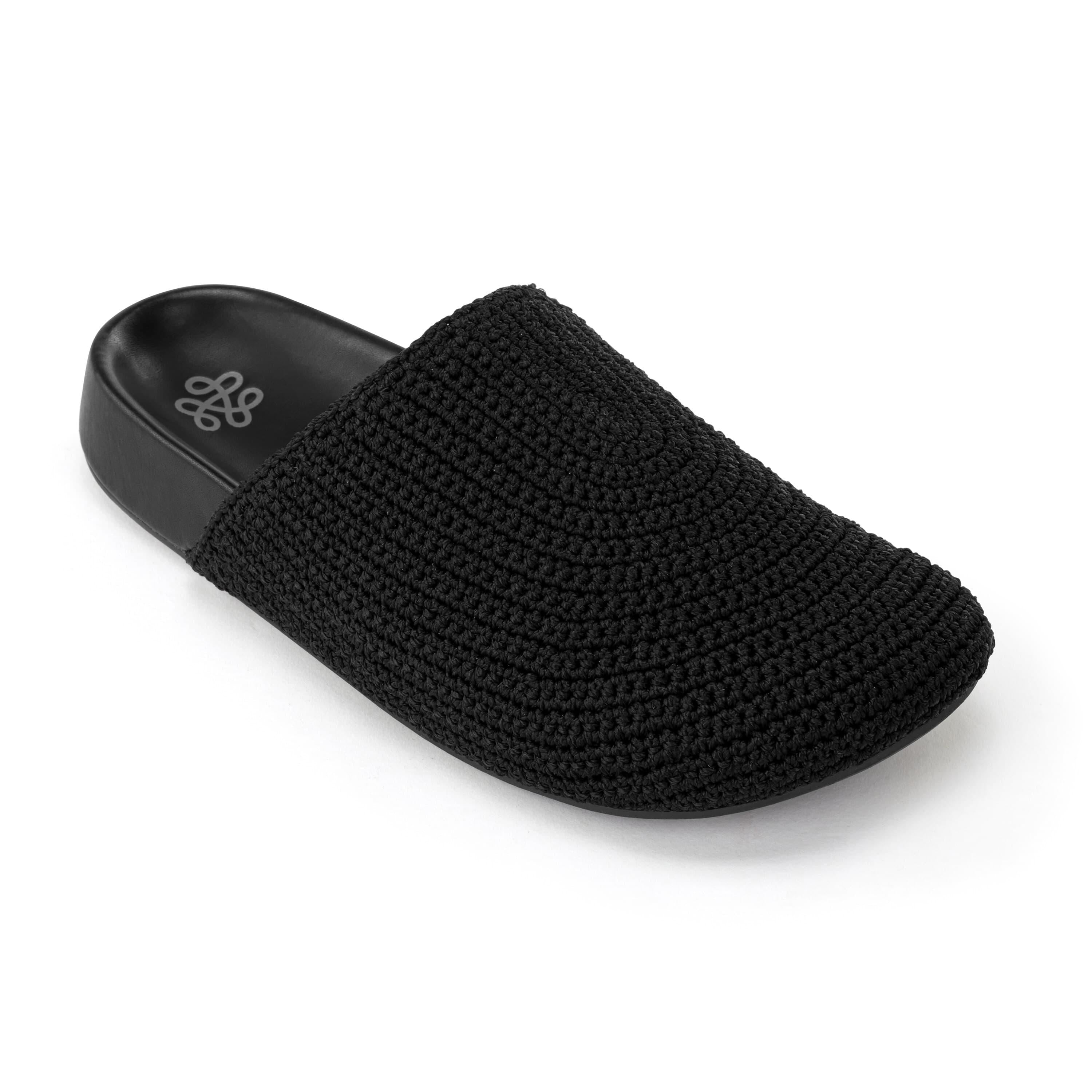 Bolinas Clog - Hand Crochet - Black