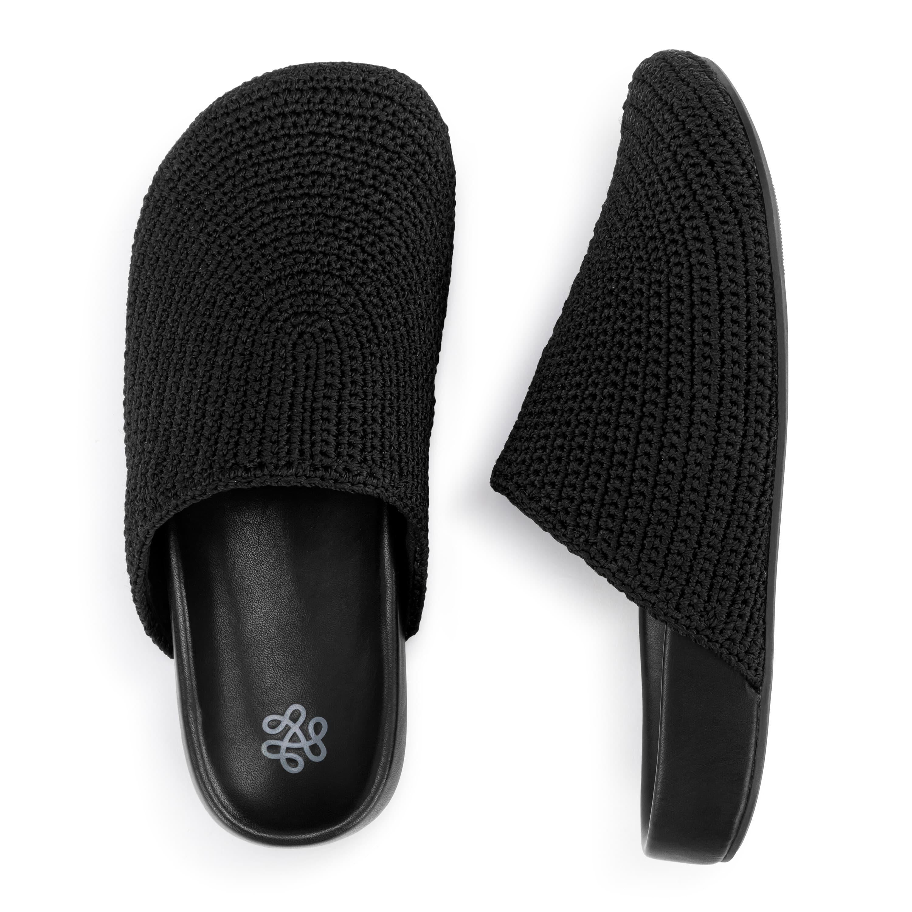Bolinas Clog - Hand Crochet - Black