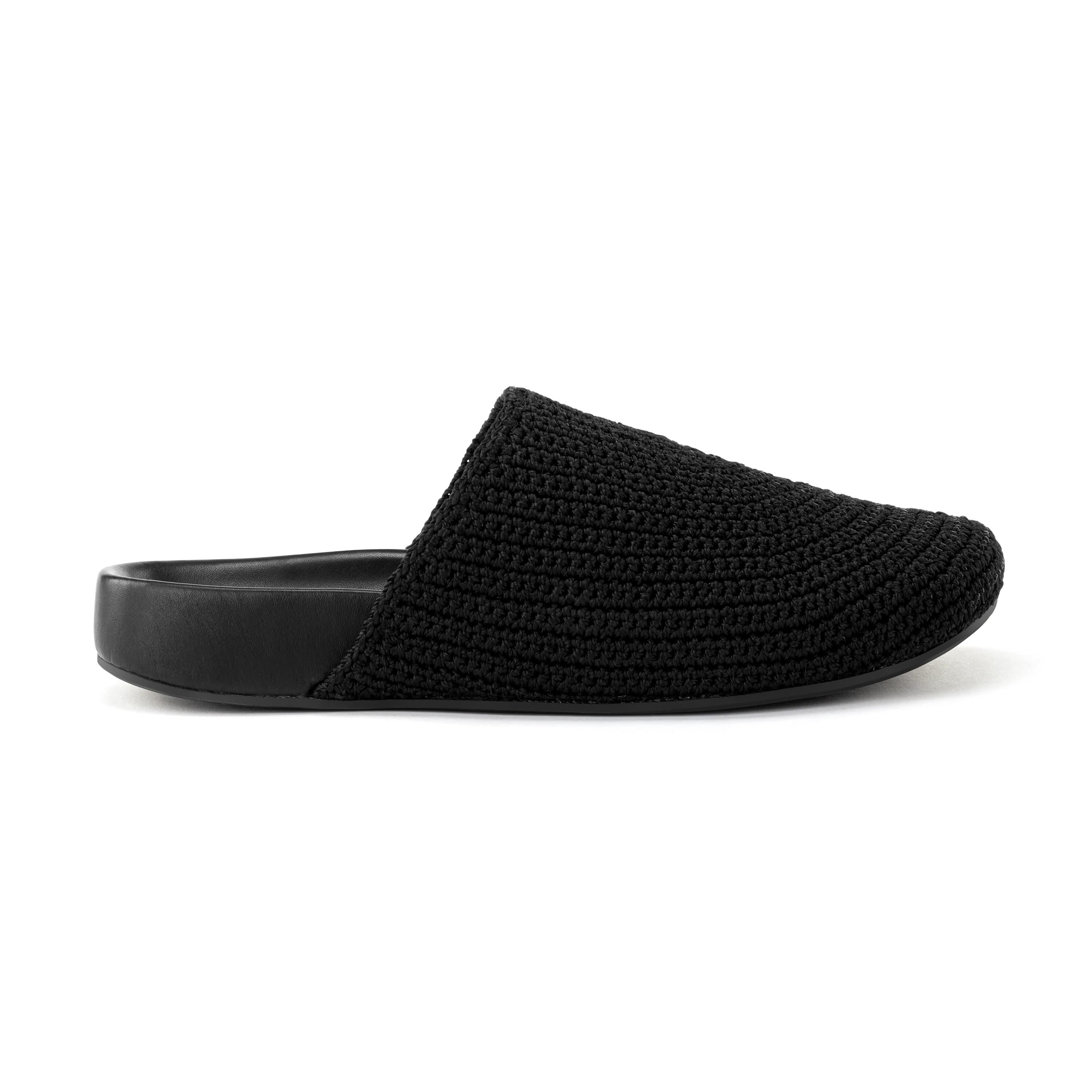 Bolinas Clog - Hand Crochet - Black