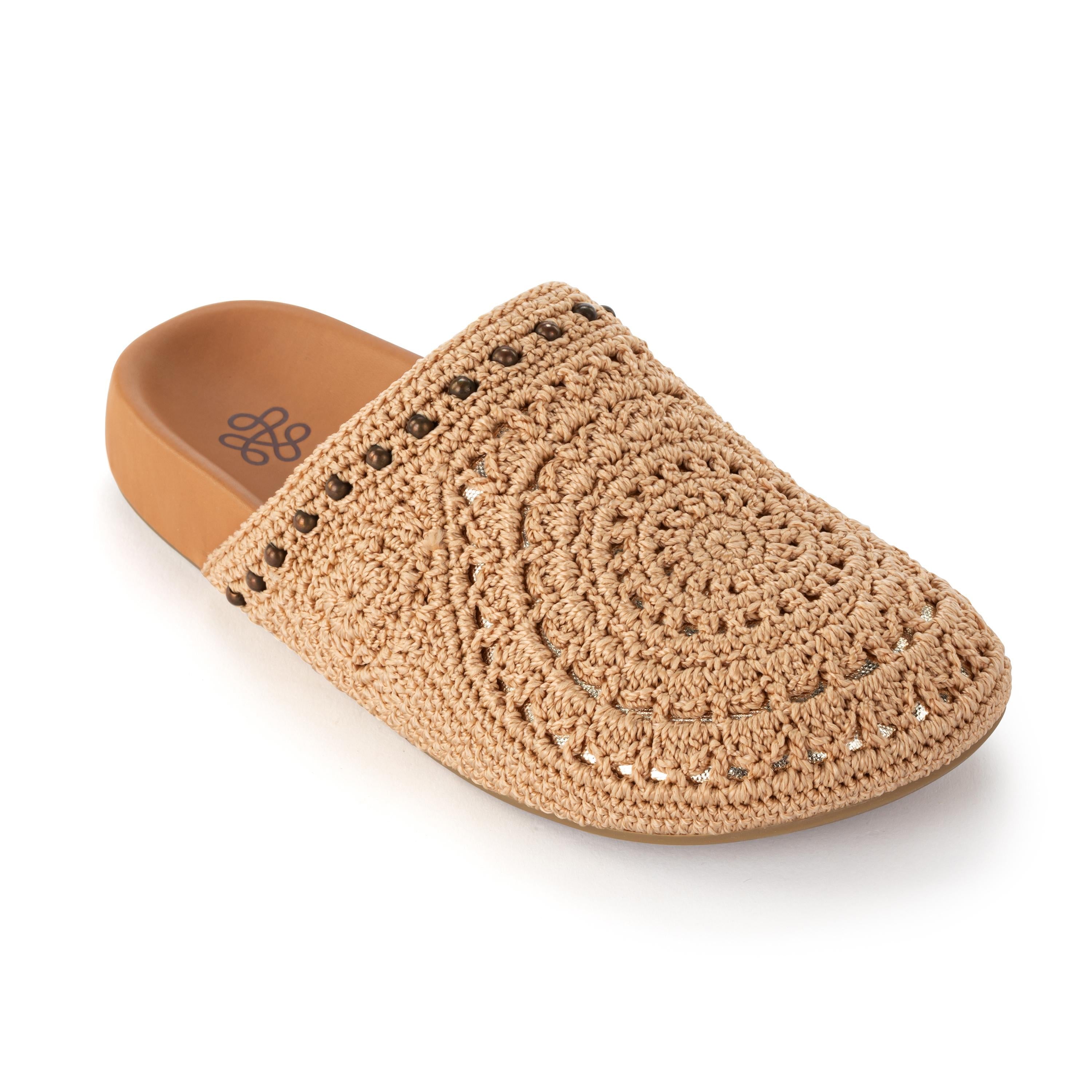Bolinas Clog - Hand Crochet - Bamboo Medallion