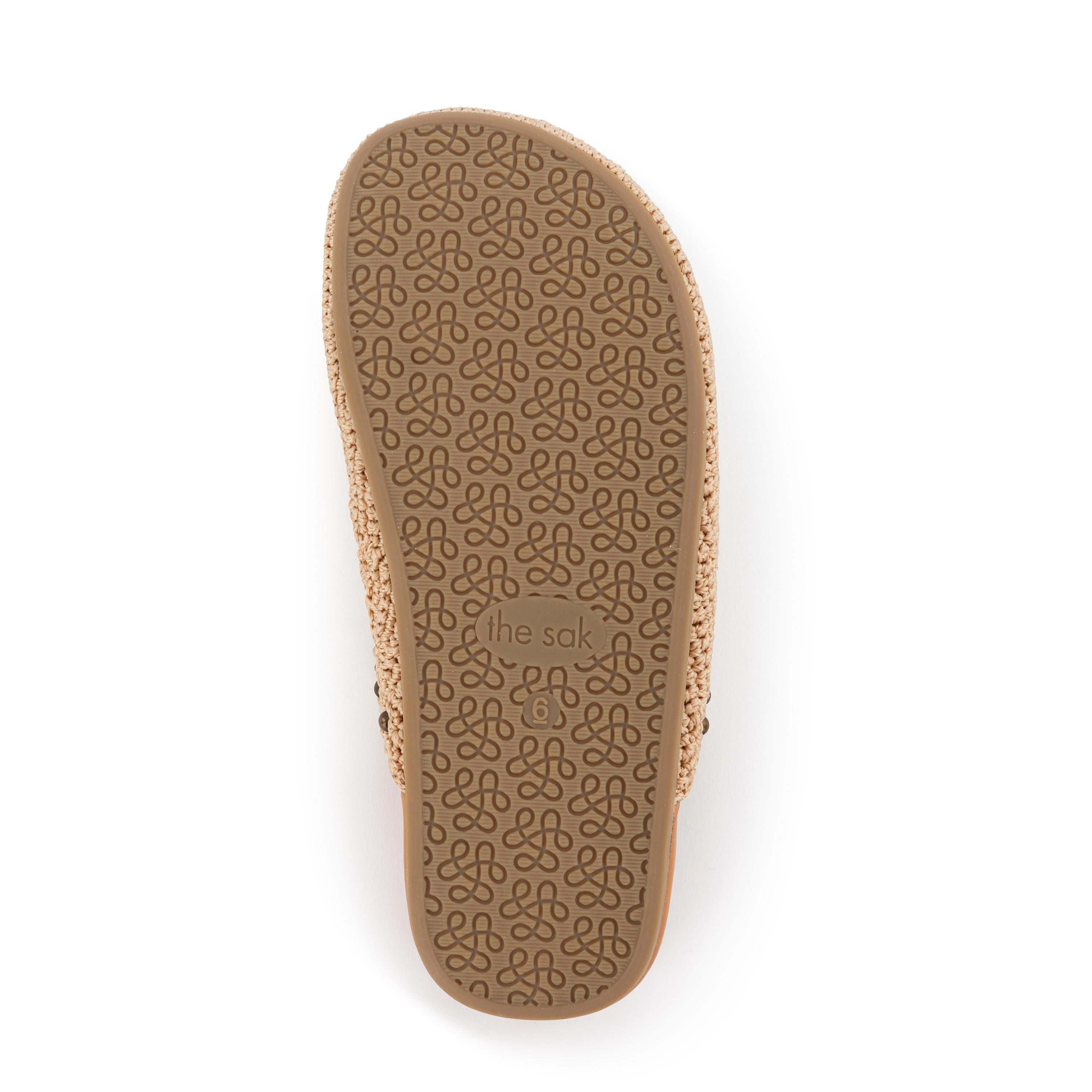 Bolinas Clog - Hand Crochet - Bamboo Medallion