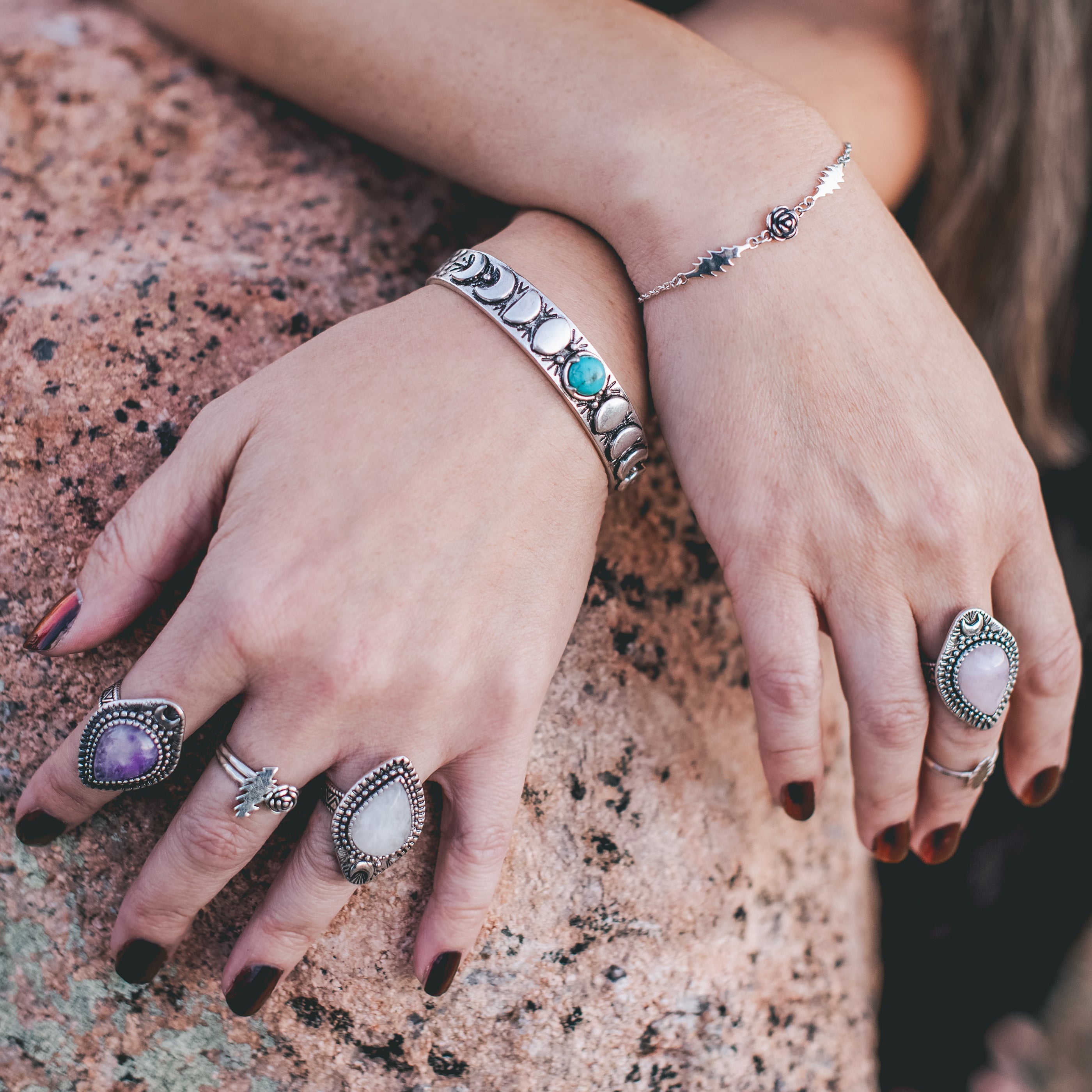 Moonlight Ring | Rainbow Quartz Crystal