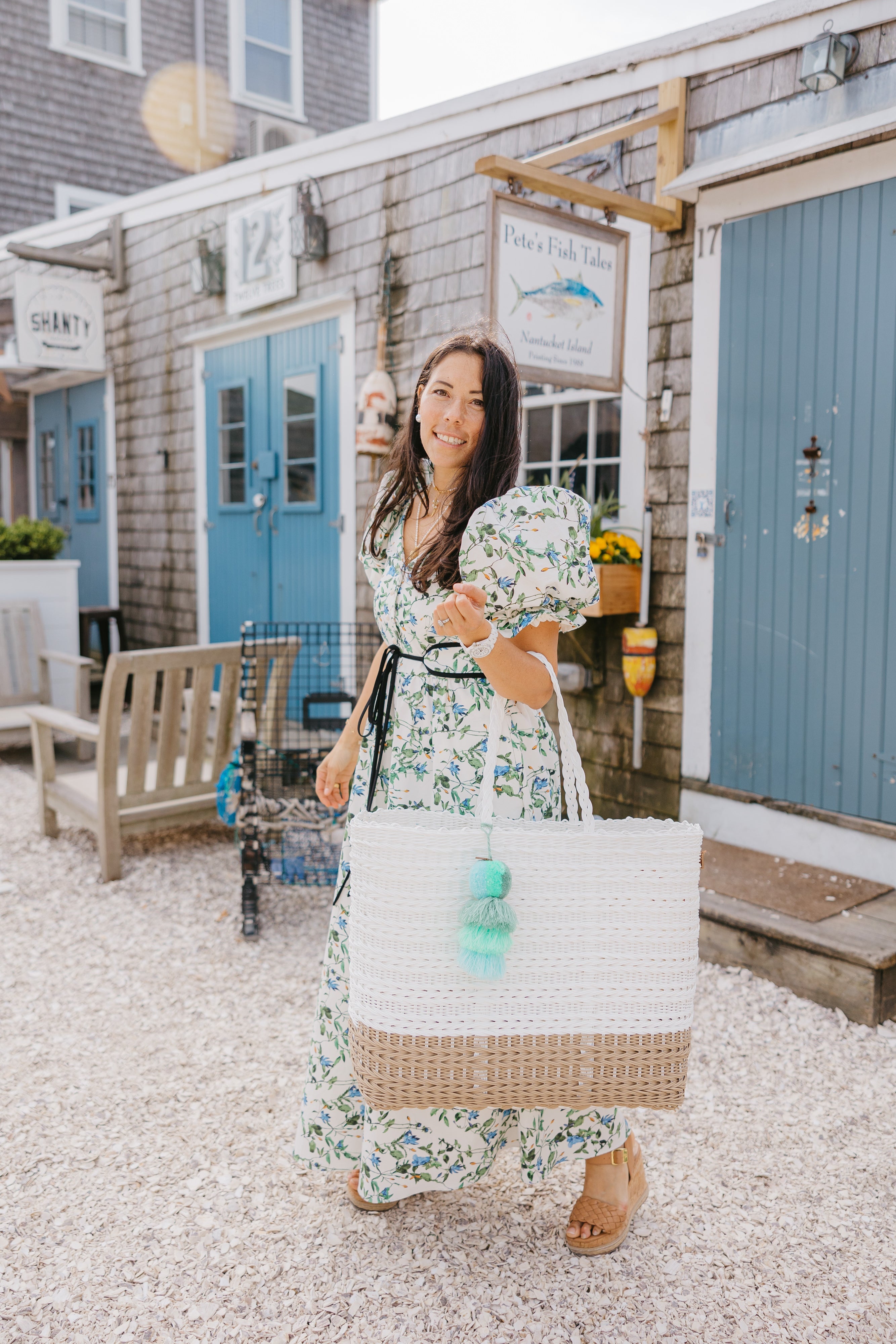 Coastal Knit Boardwalk Citron Tote