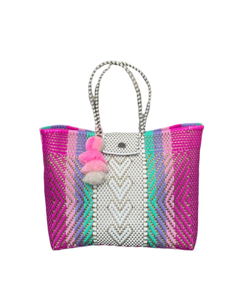 Heart Guide in Pink / Aqua Citron Tote