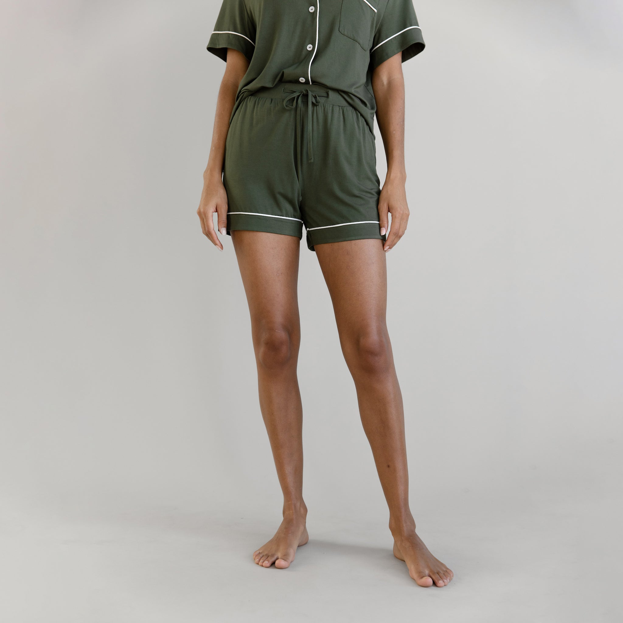 Women's Stretch-Knit Short Sleeve Bamboo Pajama Set