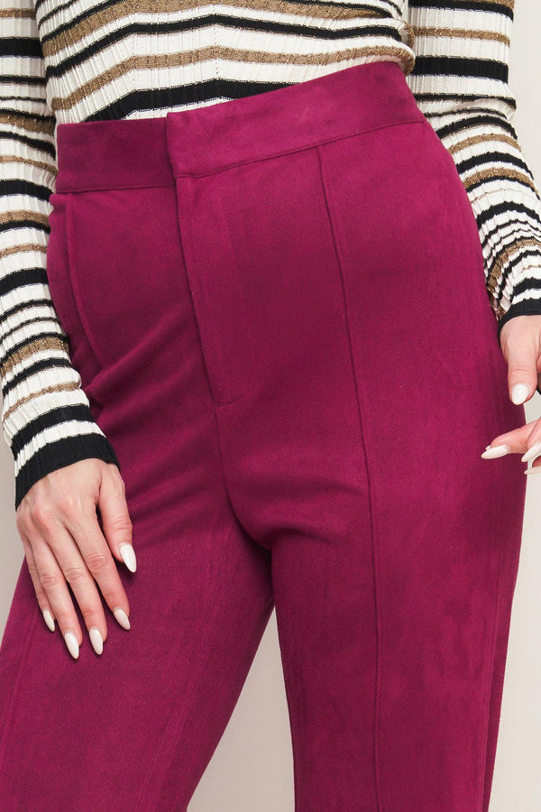 BREEZY BEAUTY SUEDE PANTS.