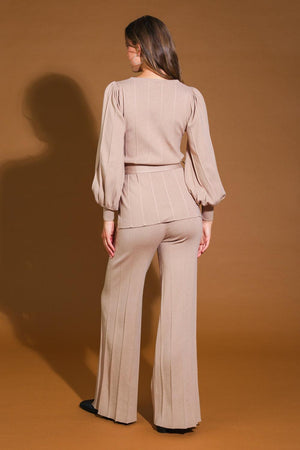 SMILE WHEN YOUR SAD WITH SWEATER TOP AND PANT SET.