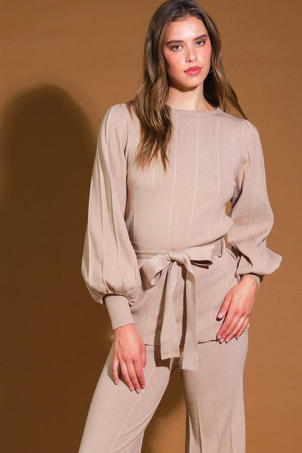 SMILE WHEN YOUR SAD WITH SWEATER TOP AND PANT SET.