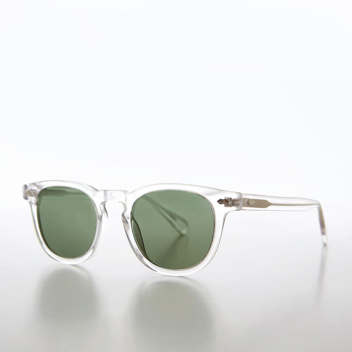 Clear Acetate Polarized Square Sunglass - Benson