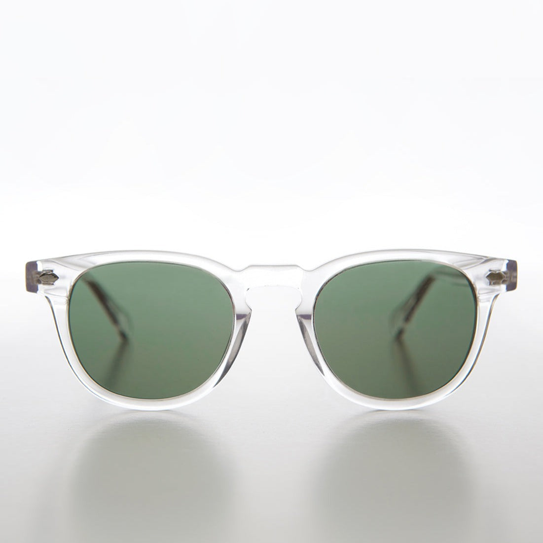 Clear Acetate Polarized Square Sunglass - Benson