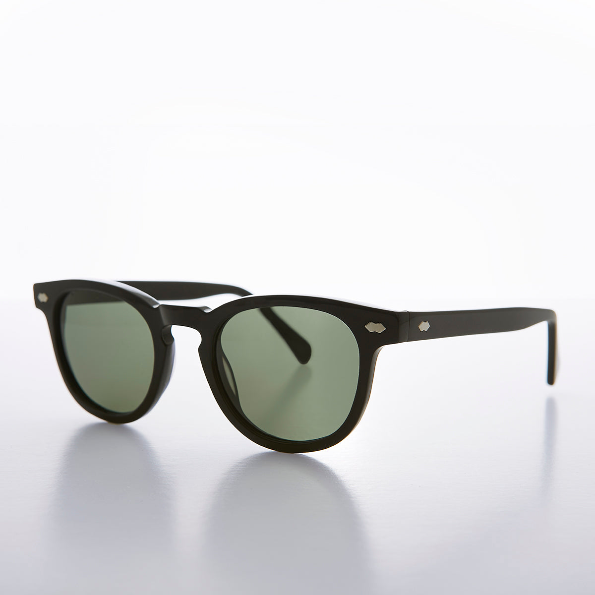 Black Polarized Square Sunglass - Benson