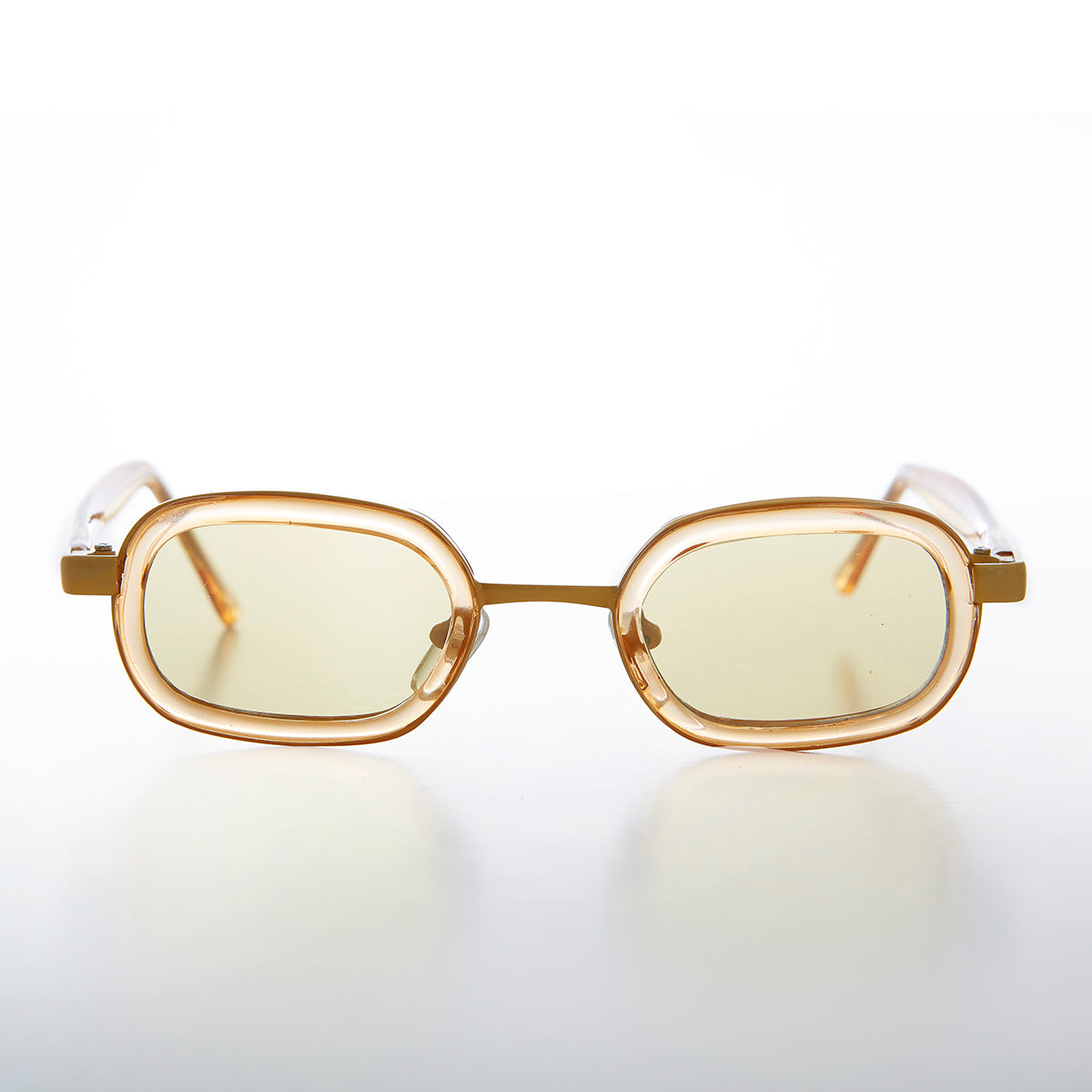 Translucent Colored Small Vintage Sunglass - Berry