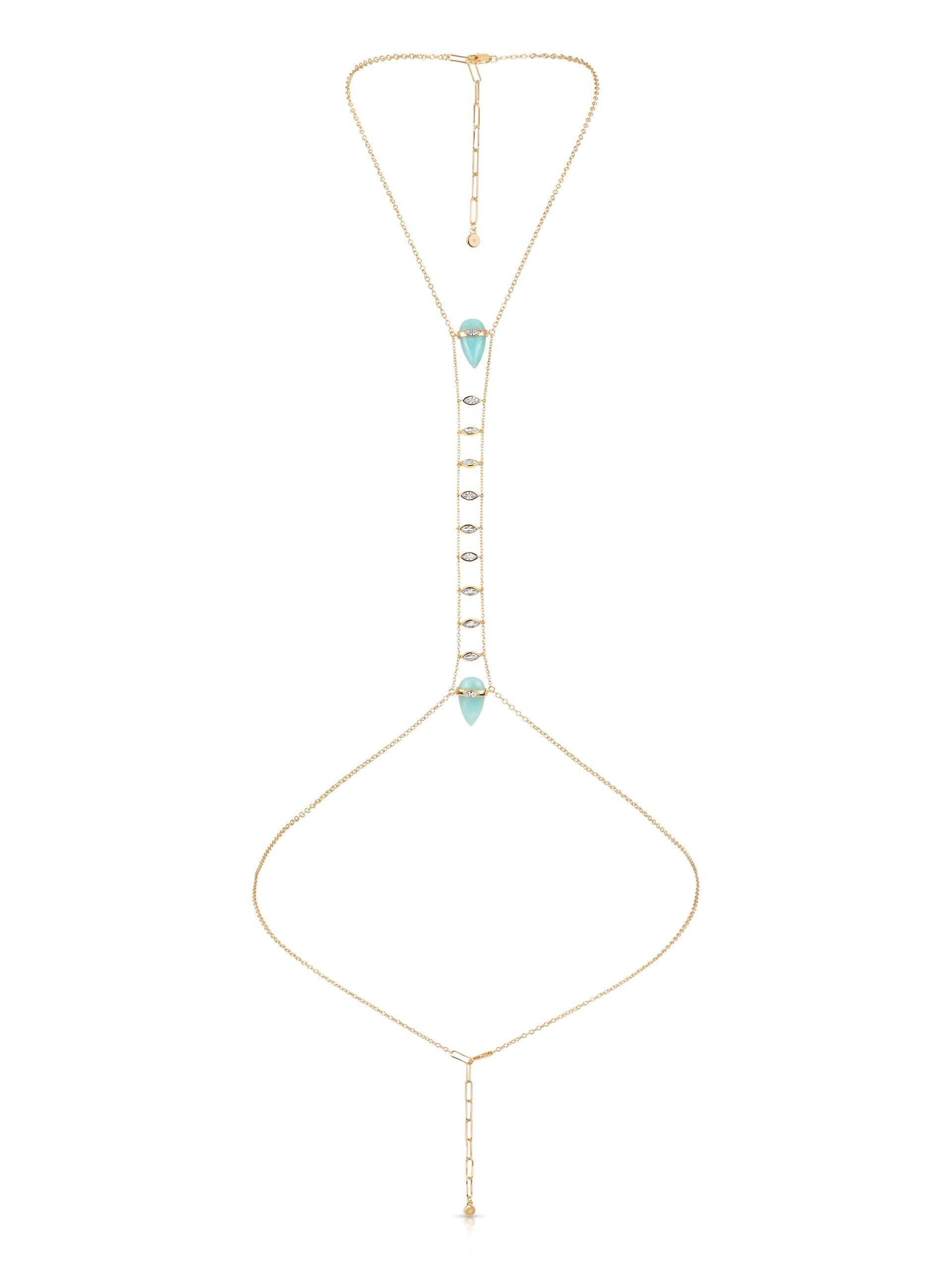 Turquoise Solstice Body Chain.