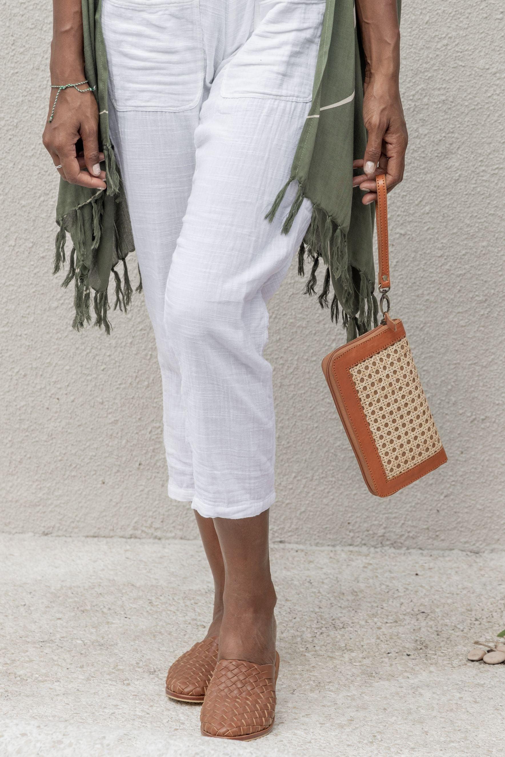 Raja Leather and Cane Wallet.
