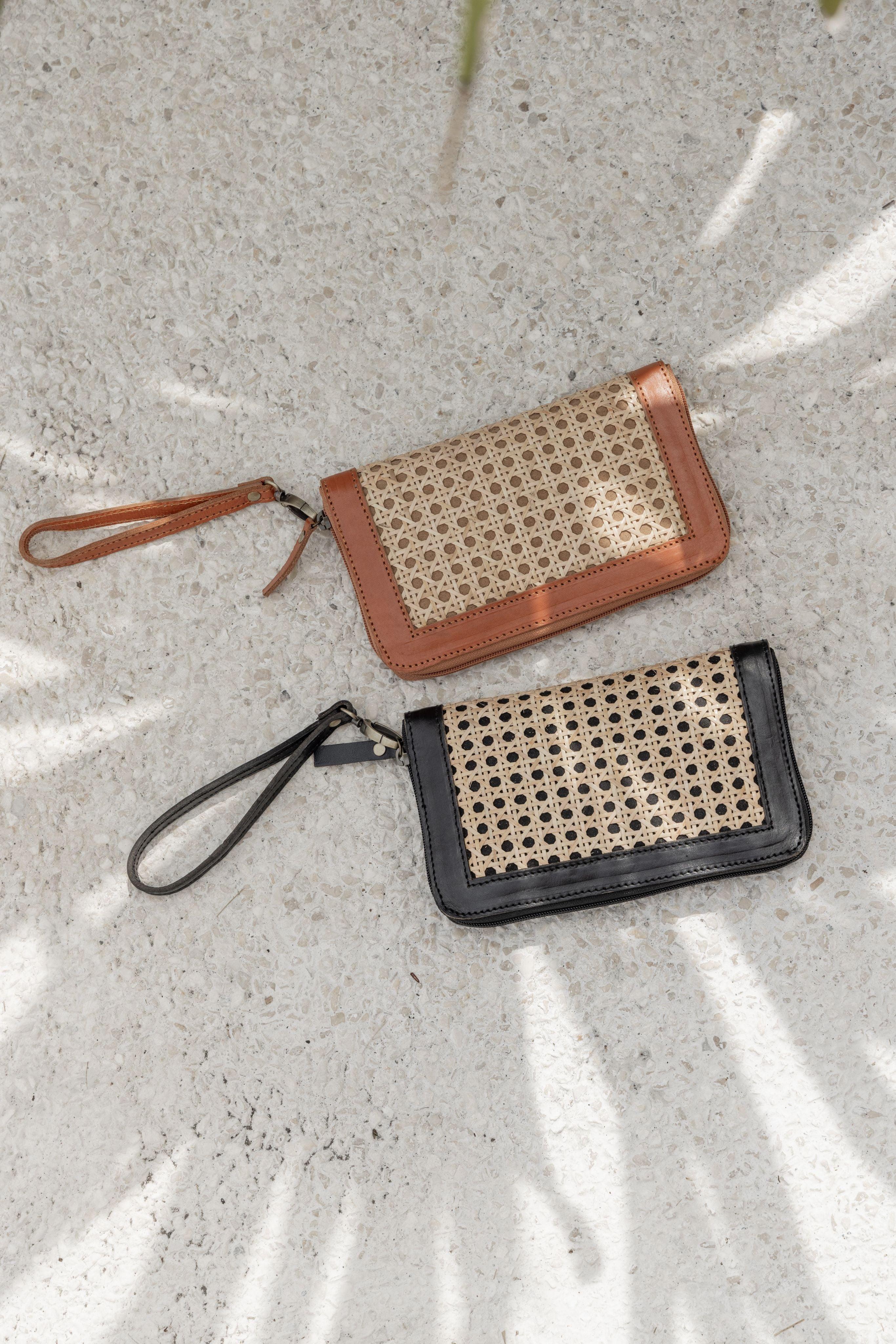 Raja Leather and Cane Wallet.