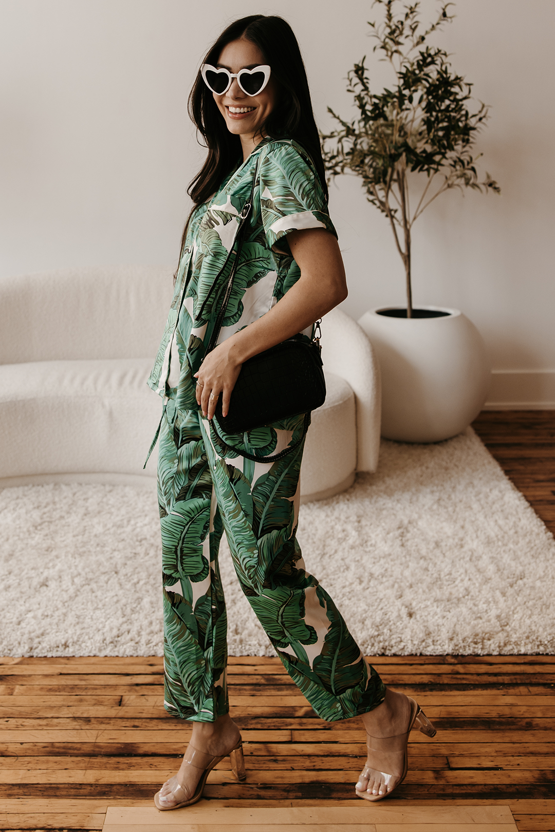 Green Banana Leaf Pants set